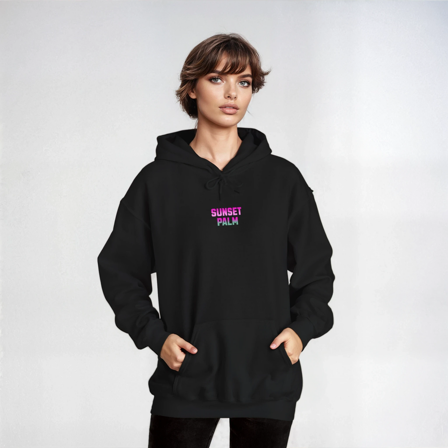 Sunset Palm Hoodie - Unisex Heavy Blend Hoodie