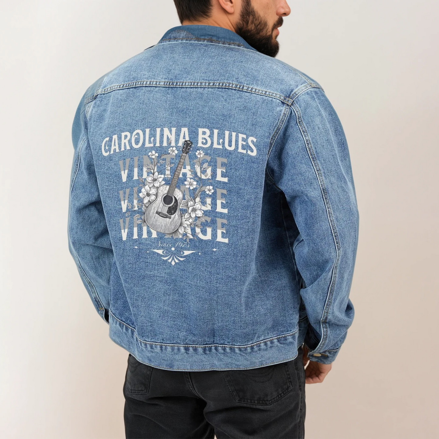 Epiphany Street Vintage Carolina Blues Men's Denim Jacket