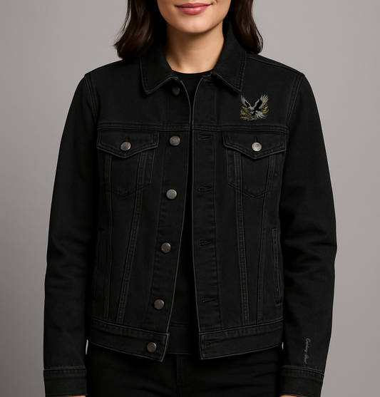 Epiphany Street Embroidered Eagle - Unisex Denim Jacket